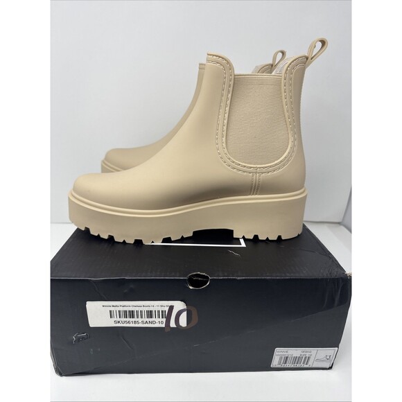Shu Shop Shoes - Shu Shop Women Winnie Chunky Platform Boots Sand NEW Womens Size 10
